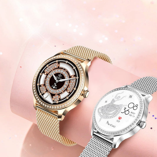 Women’s Smartwatch with Bluetooth Calling, Heart Rate, Fitness Tracker & Stylish Design – iOS & Android