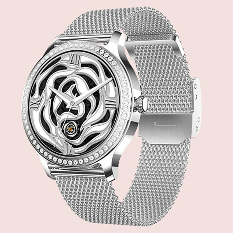 Women’s Smartwatch with Bluetooth Calling, Heart Rate, Fitness Tracker & Stylish Design – iOS & Android