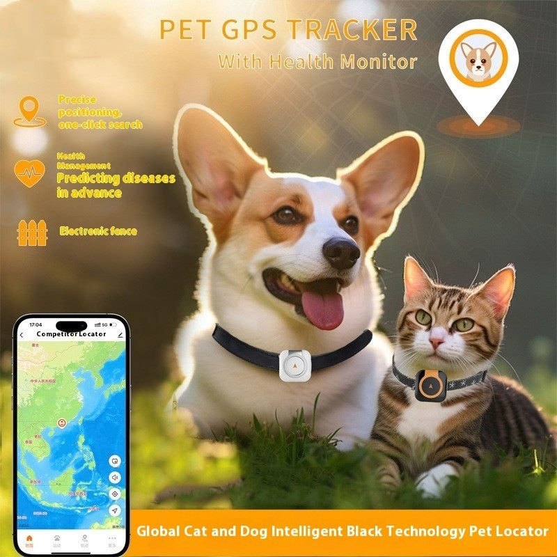 PawTrack Pro™ GPS Pet Tracker – Global Location & Health Monitoring Clip