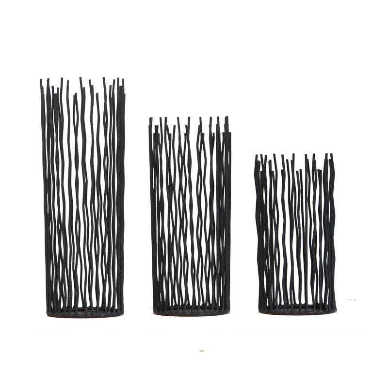 Modern Wrought Iron Geometric Candle Holder