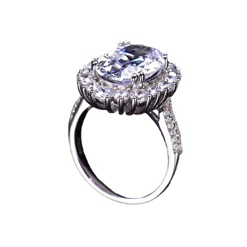 DEVI™ Oval Egg-Shaped Moissanite Ring Frame – Big Diamond Look, Timeless Sparkle