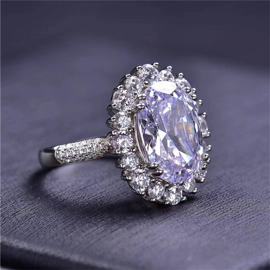 DEVI™ Oval Egg-Shaped Moissanite Ring Frame – Big Diamond Look, Timeless Sparkle