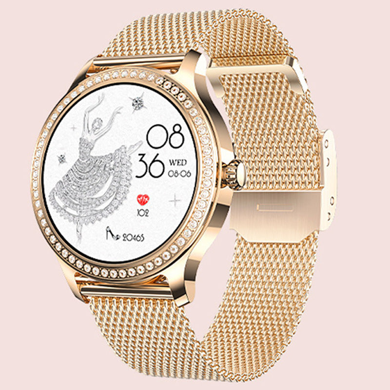 Women’s Smartwatch with Bluetooth Calling, Heart Rate, Fitness Tracker & Stylish Design – iOS & Android
