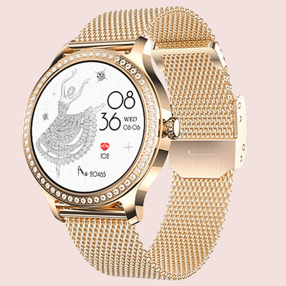 Women’s Smartwatch with Bluetooth Calling, Heart Rate, Fitness Tracker & Stylish Design – iOS & Android