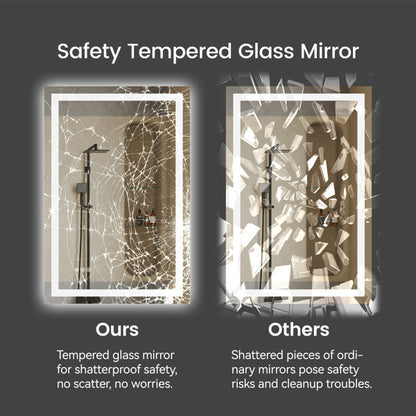 LuxeGlow™ LED Smart Bathroom Mirror – Fog-Free, Touch Control, Backlit Elegance