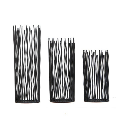 Modern Wrought Iron Geometric Candle Holder