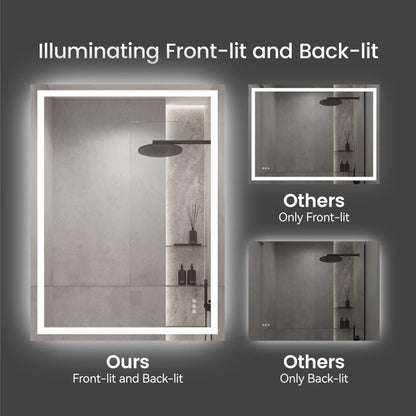 LuxeGlow™ LED Smart Bathroom Mirror – Fog-Free, Touch Control, Backlit Elegance